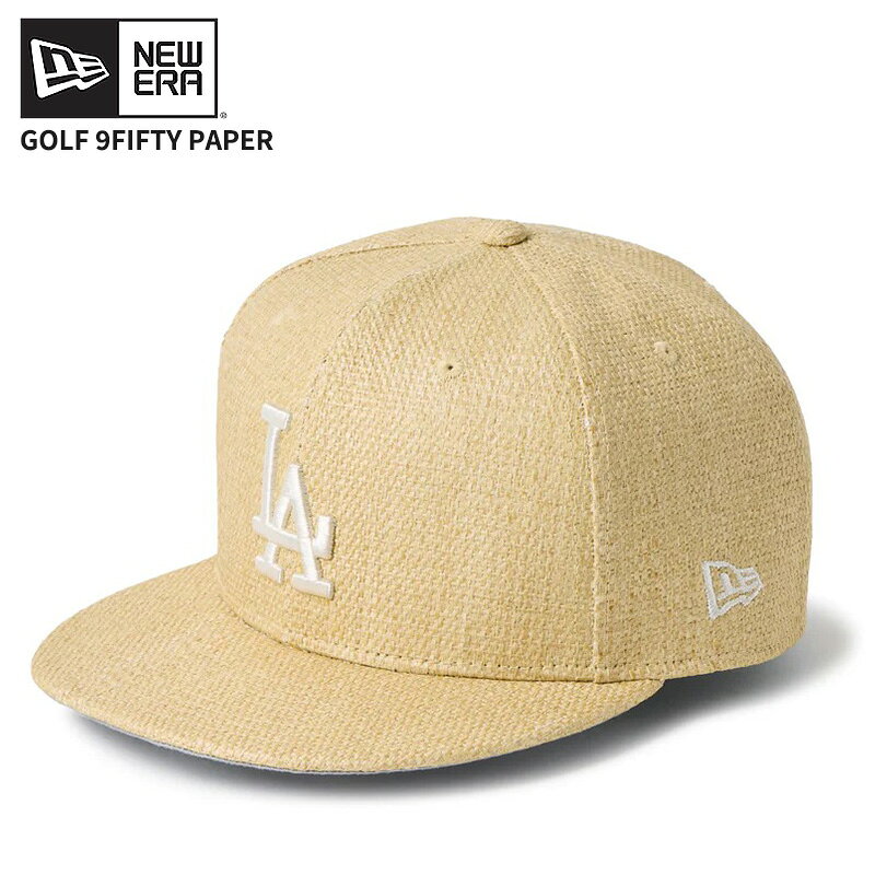 ニューエラ キャップ ゴルフ 帽子 NEW ERA 9FIFTY Paper ロサンゼルス・ドジャース ナチュラル 帽子 男女兼用 ペーパーキャップ 14747216
