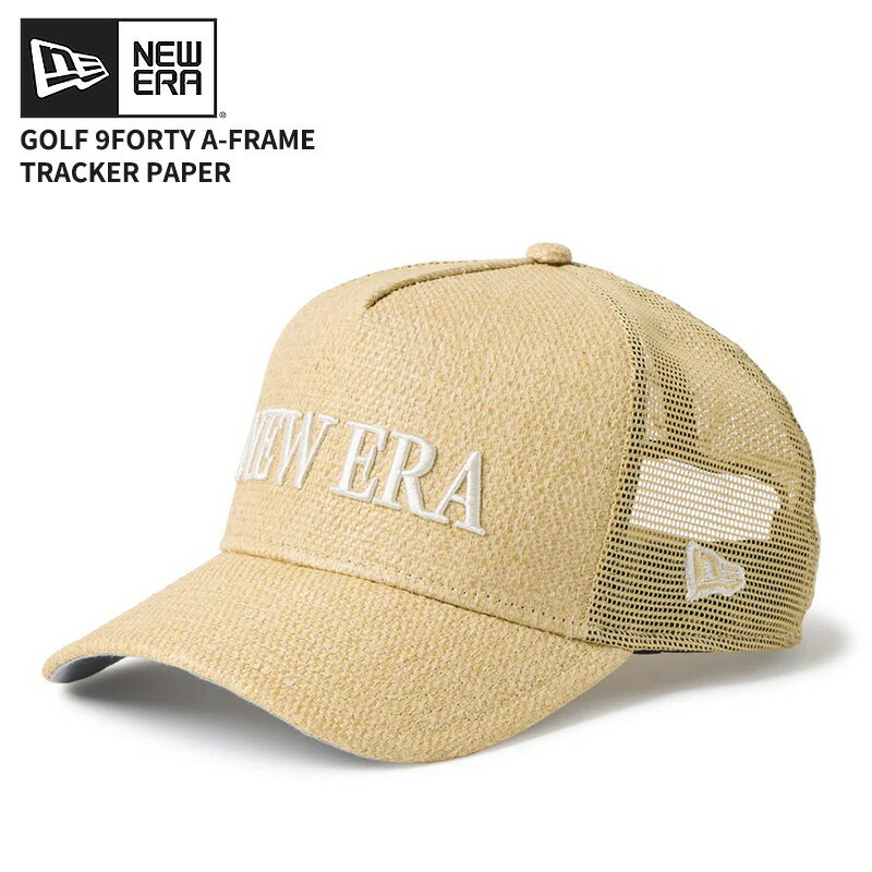 Rakuten - ニューエラ ゴルフ キャップ メンズ レディース NEW ERA 9FORTY A-Frame トラッカー Paper ナチュラル 帽子 14747266