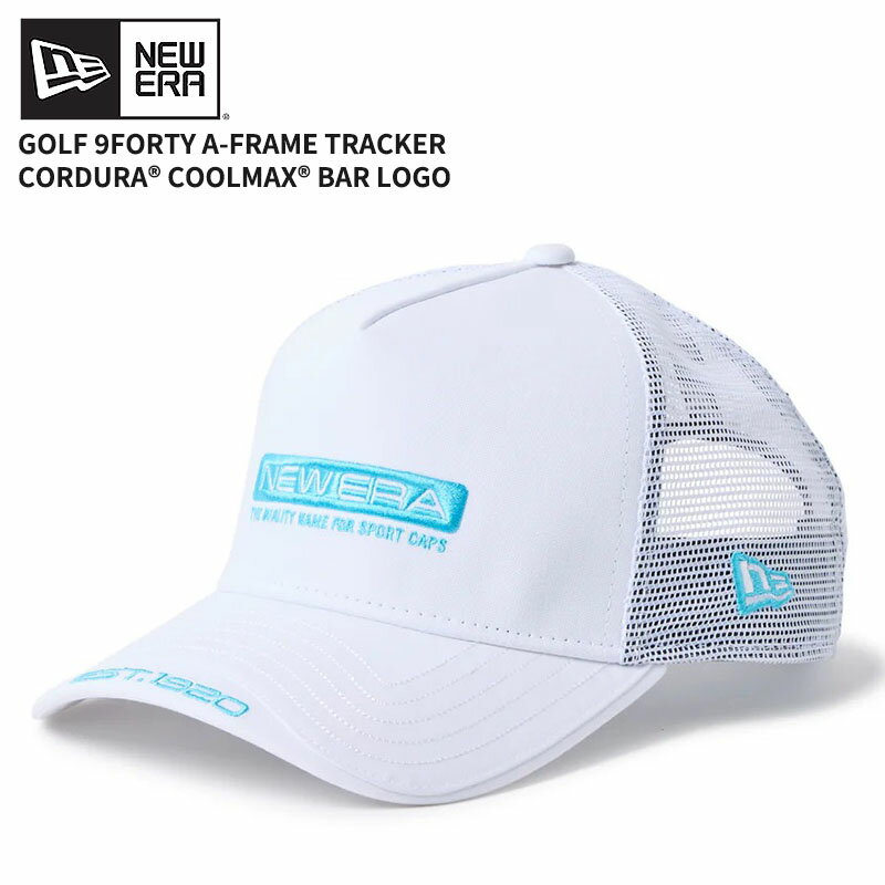 Rakuten - ニューエラ メンズ メッシュ ゴルフキャップ 帽子 レディース NEW ERA 9FORTY A-Frame トラッカー CORDURA(R) COOLMAX(R) Barロゴ ホワイト 14747288