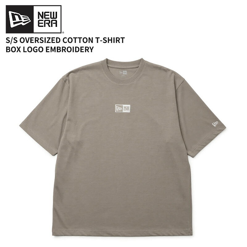 Rakuten - ニューエラ 半袖Tシャツ メンズ レディース NEW ERA 半袖 オーバーサイズド コットン Tシャツ Box Logo Embroidery ピューター トップス カットソー 14856680 ネコポス送料無料