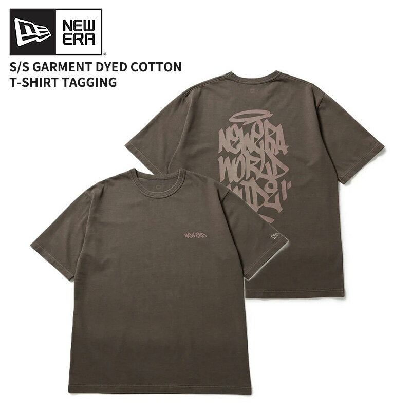 Rakuten - ニューエラ 半袖Tシャツ メンズ レディース NEW ERA 半袖 ガーメントダイ コットン Tシャツ Tagging ブラウン トップス カットソー 14856689 ネコポス送料無料