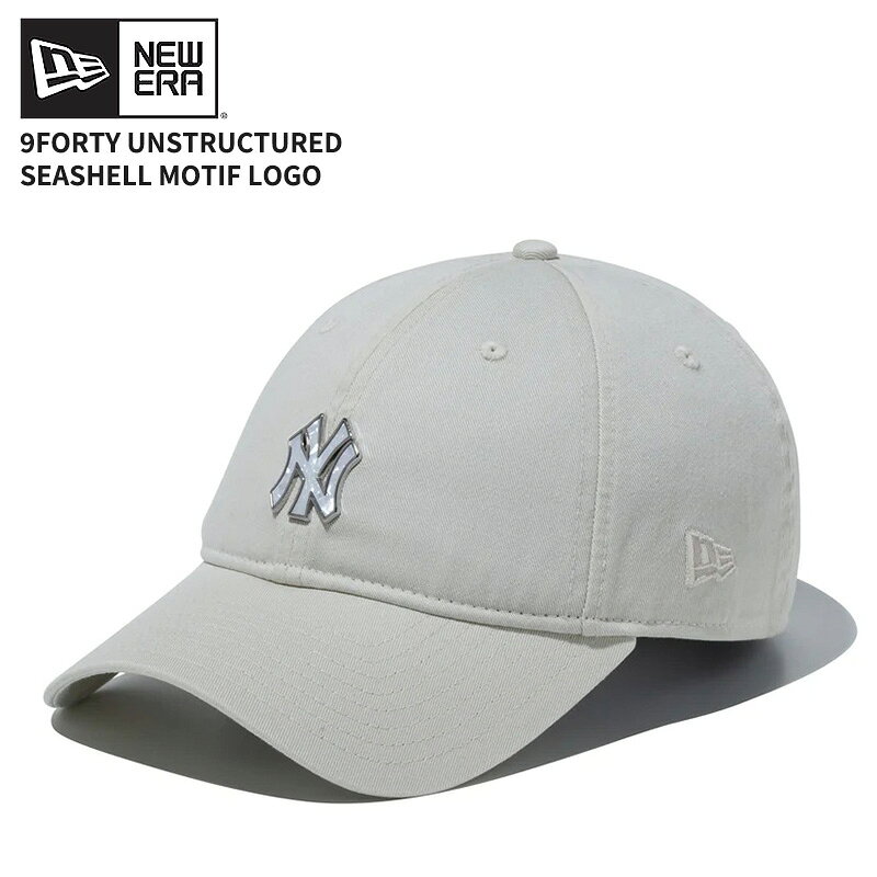 ニューエラ キャップ メンズ NEW ERA 9FORTY アンストラクチャード Seashell Motif Logo シーシェルモチーフロゴ ニューヨーク・ヤンキース アイボリー 帽子 15206574
