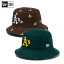 ニュー エラ NEW ERA バケット01 MLB Reversible Hat リバーシブル オークランド・アスレチックス DarkGreen Walnut バケットハット 帽子 バケハ [AA]