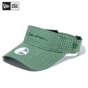 ニューエラ ニューエラ NEW ERA WOMEN'S サンバイザー ロングバイザー Houndstooth ハウンズトゥース スクリプトロゴ Green ゴルフ サンバイザー 帽子 [BB]