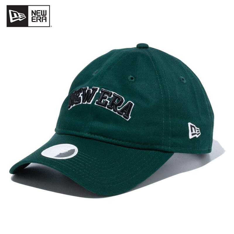 【ポイント5倍以上】ニュー エラ NEW ERA WOMEN'S 9THIRTY ロングバイザー Stretch Cotton Washable アーチロゴ Dark Green ゴルフ キャップ 帽子 女性 レディース [BB]