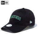 ニューエラ キャップ NEW ERA WOMEN'S 9THIRTY ロングバイザー Stretch Cotton Washable アーチロゴ Black ゴ...