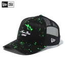 ＼お買い物マラソン／ニューエラ NEW ERA 9FORTY A-Frame トラッカー Splash Print スプラッシュペイント Black ゴルフ メッシュキャップ 帽子 [BB]