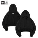 ニューエラ NEW ERA WOMEN'S 裏毛 スウェット ショート丈 プルオーバーフーディー Maika Yamamoto 山本舞香 Black レディース...