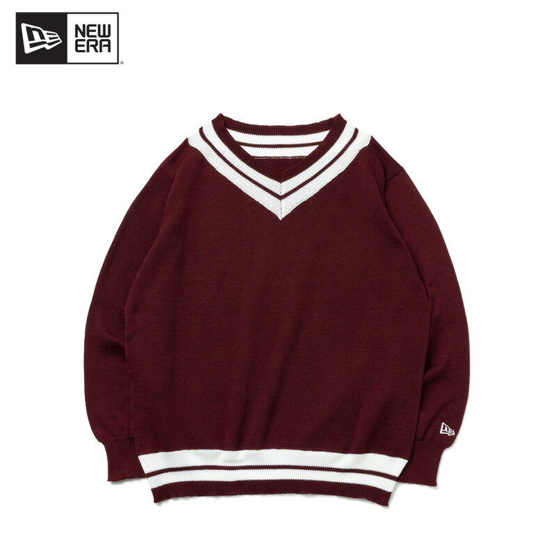 ニューエラ NEW ERA ゴルフ WOMEN'S ニットセーター バーガンディ Vネック トップス 女性 レディース ニューエラ 13762645