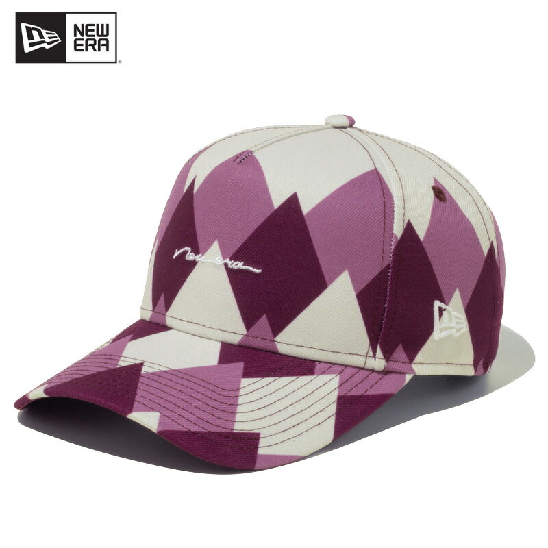 ニューエラ NEW ERA WOMEN'S 9FORTY A-Frame ロングバイザー Argyle アーガイル マルーン ゴルフ キャップ 帽子 女性 レディース 父の日