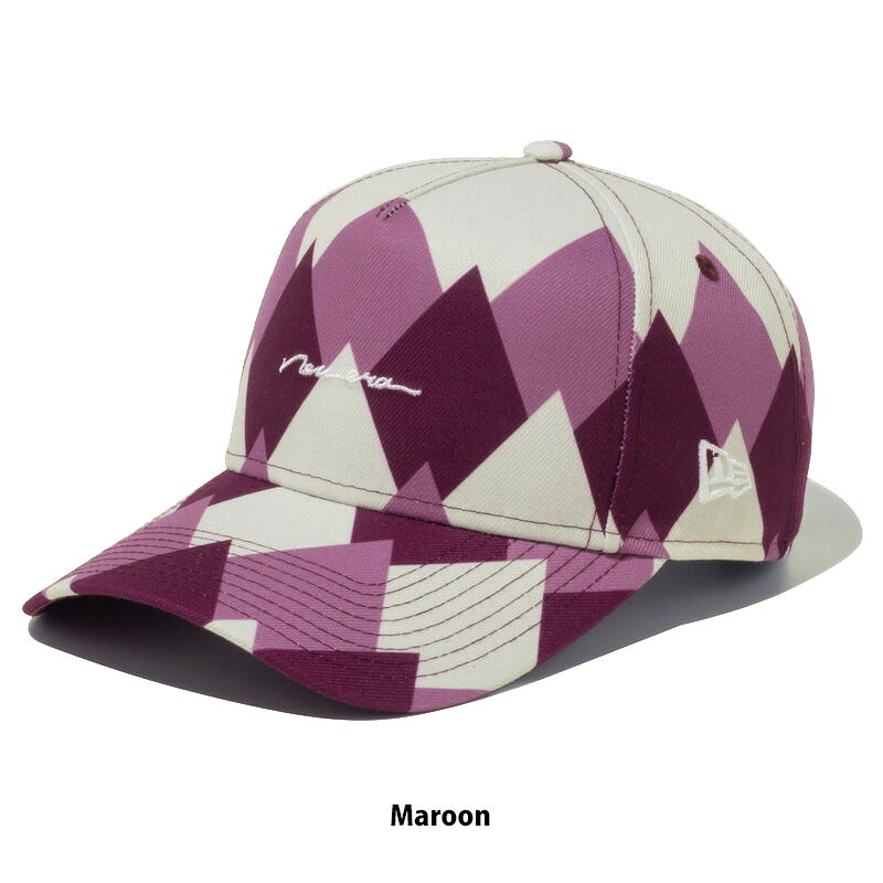 ニューエラ キャップ NEW ERA WOMENS 9FORTY A-Frame ロングバイザー Argyle アーガイル マルーン ゴルフ 帽子 女性 レディース 13762960