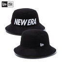 ニューエラ バケットハット バケハ NEW ERA バケット01 エッセンシャル NEW ERA ブラック × スノーホワイト キャップ 帽子 12853801