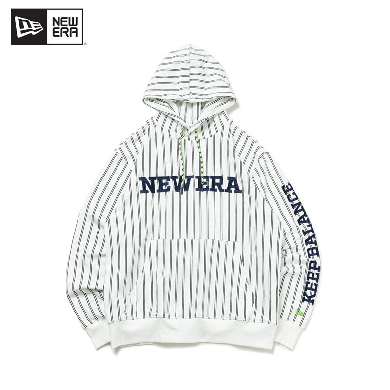 【お買い物マラソンセール】10/17 9:59までポイント5-10倍 ニューエラ NEW ERA ドライスウェット プルオーバーフーディー KEEP BALANCE ホワイト ゴルフ ウエア トレーナー パーカー トップス ニューエラ