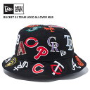 【店内P5倍以上】ニュー エラ NEW ERA バケット01 Team Logo Allover MLB ブラック バケットハット 帽子 [AA]