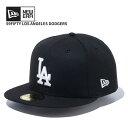 ニューエラ キャップ NEW ERA 59FIFTY ロサンゼルス・ドジャース ブラック × ホワイト 帽子 13562252