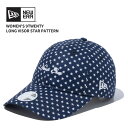 ニューエラ キャップ NEW ERA Women's 9TWENTY ロングバイザー Star Pattern ネイビー レディース ゴルフ 帽子 141091...
