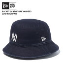 ニューエラ バケットハット バケハ NEW ERA バケット01 ニューヨーク・ヤンキース クーパーズタウン ネイビー 帽子 14109578