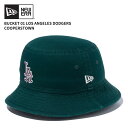 ニューエラ バケットハット バケハ NEW ERA バケット01 ロサンゼルス・ドジャース クーパーズタウン ダークグリーン 帽子 14109589