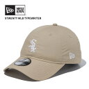 ニューエラ キャップ NEW ERA 9TWENTY MLB Typewriter タイプライター シカゴ・ホワイトソックス ベージュ 帽子 14109861