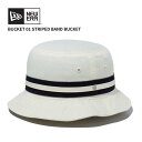 ニューエラ バケットハット バケハ NEW ERA バケット01 Striped Band Bucket クロームホワイト/ネイビー 帽子 14109559
