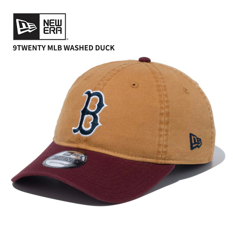【ブラックフライデーSALE】最大100%ポイントバックキャンペーン ニューエラ キャップ NEW ERA 9TWENTY MLB Washed Duck ボストン・レッドソックス ライトブロンズ マルーンバイザー 帽子