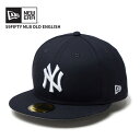 ニューエラ ユニセックス キャップ NEW ERA 59FIFTY MLB Old English ニューヨーク・ヤンキース ネイビー 帽子 14307689