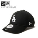 ニューエラ ユニセックス キャップ 帽子 NEW ERA 9FORTY MLB Woven Label ロサンゼルス・ドジャース ブラック 黒 14388677