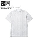 ニューエラ ゴルフウエア メンズ 半袖Tシャツ NEW ERA 半袖 鹿の子 ミッドネック Tシャツ Bandana All Over ホワイト ゴルフ カット...
