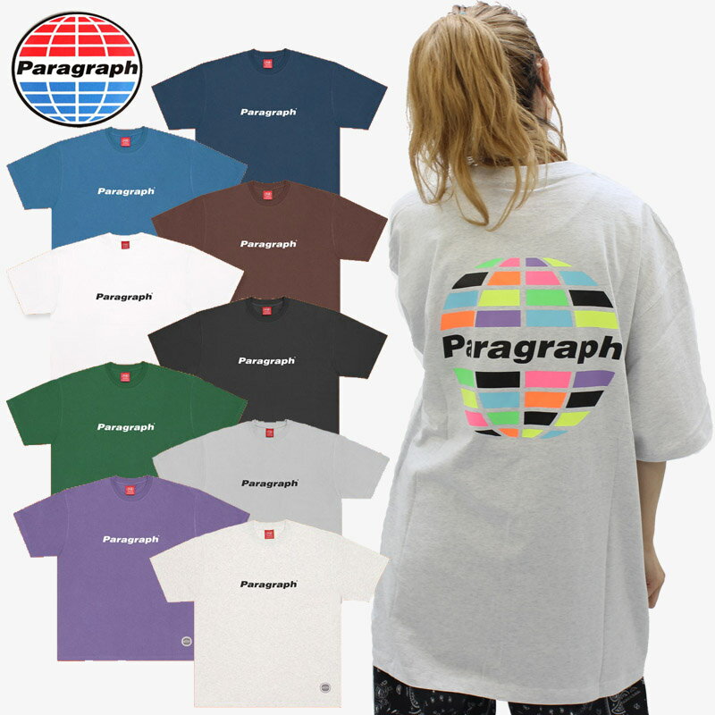 パラグラフ paragraph NEON EARTH LOGO T-SHIRT NO.044 NO.44 ネオン アース ロゴ Tシャツ 半袖 メンズ レディース カットソー AA