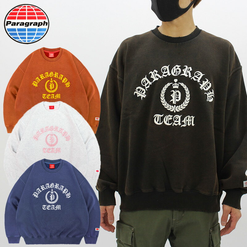 パラグラフ paragraph CLOISTER BLACK LOGO CREW SWEAT NO.08-027 ロゴ クルー スウェット トレーナー メンズ レディース カットソー 