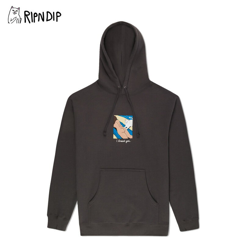 Rakuten - リップンディップ メンズ プリント スウェットパーカー RIPNDIP I Knead You Hoodie / Charcoal プルオーバーパーカー フーディー rnd10224