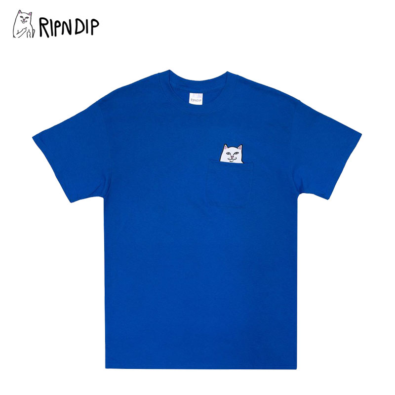 Rakuten - リップンディップ Tシャツ RIPNDIP Lord NermaL/S/S Pocket Tee Royal メンズ 半袖Tシャツ rnd4981 ネコポス送料無料