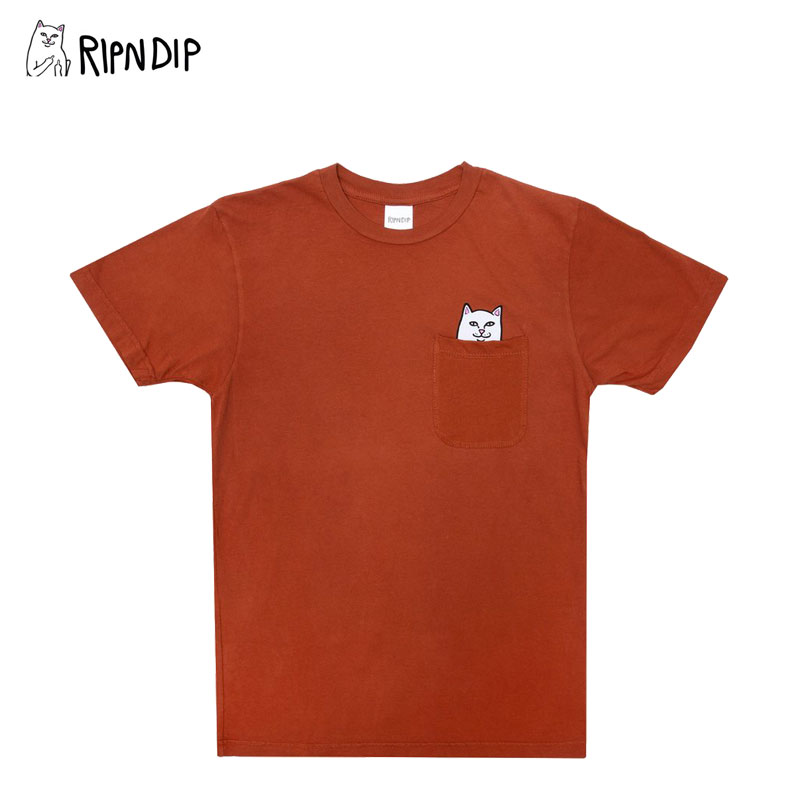 Rakuten - リップンディップ Tシャツ RIPNDIP Lord NermaL/S/S Pocket Tee Cotta Orange メンズ 半袖Tシャツ rnd7088 ネコポス送料無料