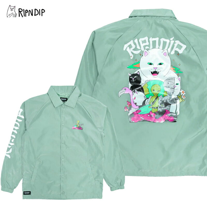 【セール中P5倍以上】リップンディップ RIPNDIP Runaway Coaches Jacket Pine コーチ ジャケット アウター 男性 メンズ [AA]