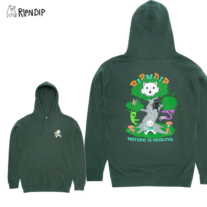 【セール中P5倍以上】リップンディップ RIPNDIP Adventure Club Hoodie Alpine Green スウェット フード プルオーバー パーカー 男性 メンズ AA