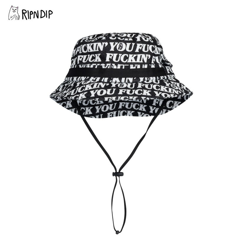 bvfBbv RIPNDIP Fuckin Fuck Boonie Denim Hat Black u[j[ oPbgnbg oPn Xq [AA]