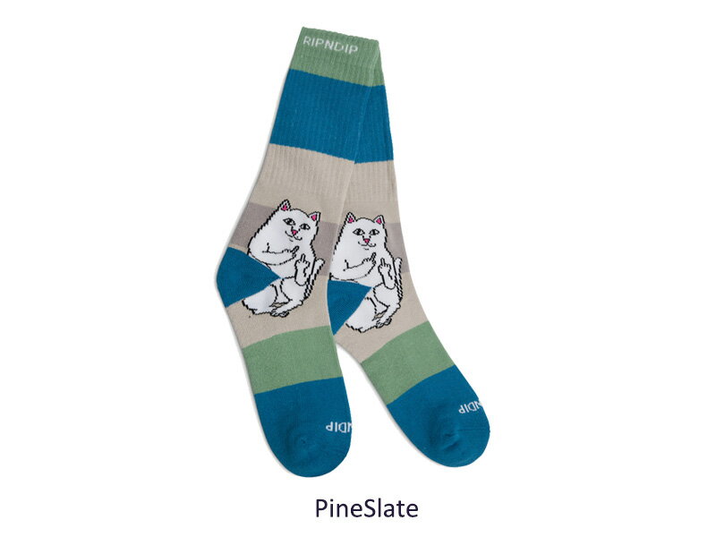 リップンディップ RIPNDIP Lord NermaL/Socks Pine Slate 靴下 クルー丈ソックス rnd9831 ネコポス送料無料