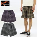 ロックス ROKX INDIGO CHECK SHORT インディゴチェック ショートパンツ ハーフパンツ メンズ 男性 AA