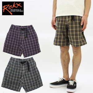 4/23ޤŹP5ܰʾ塪ۥå ROKX INDIGO CHECK SHORT ǥå 硼ȥѥ ϡեѥ   [AA]