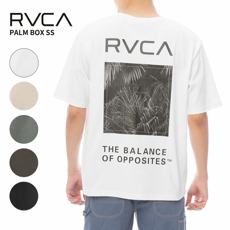 Rakuten - ルーカ メンズ 半袖Tシャツ RVCA PALM BOX SS Tシャツ BF041-250 カットソー 春 夏 サーフ スケーター