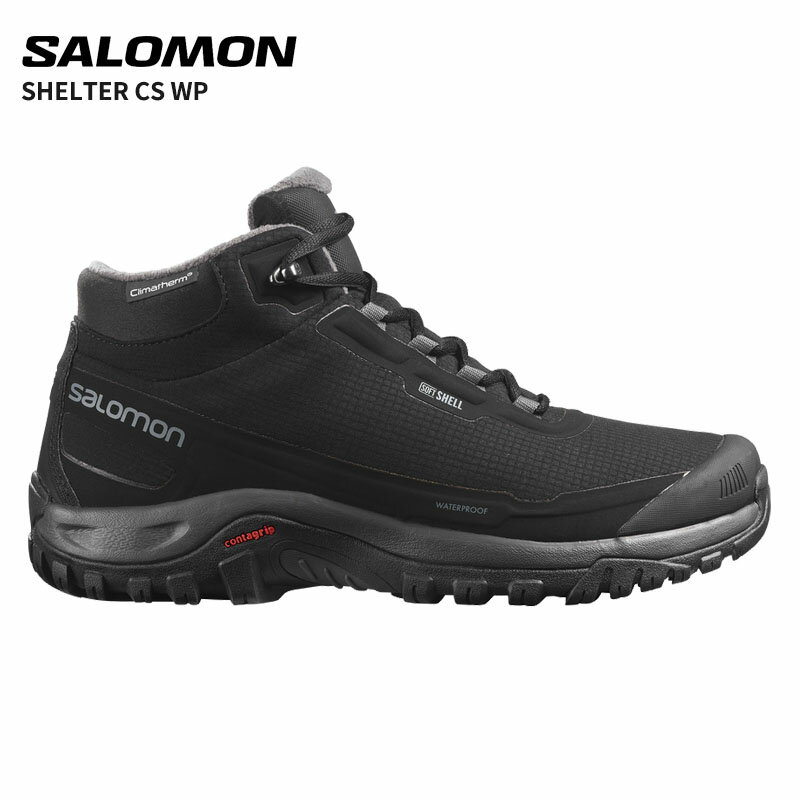 サロモン ハイキングブーツ SALOMON SHELTER CS WP メンズ 男性 ブーツ トレッキング 黒 ブラック l41110400