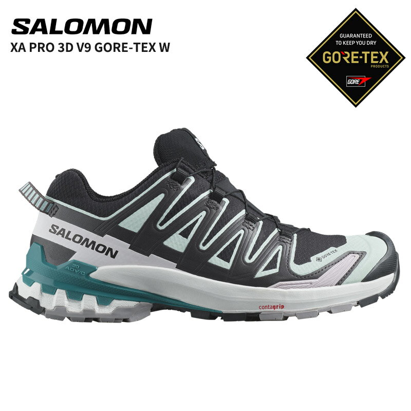 y|Cg5{ȏzT SALOMON XA PRO 3D V9 GORE-TEX W Black / Bleached Aqua / Harbor Blue fB[X  gCjOV[Y Xj[J[ [BB]