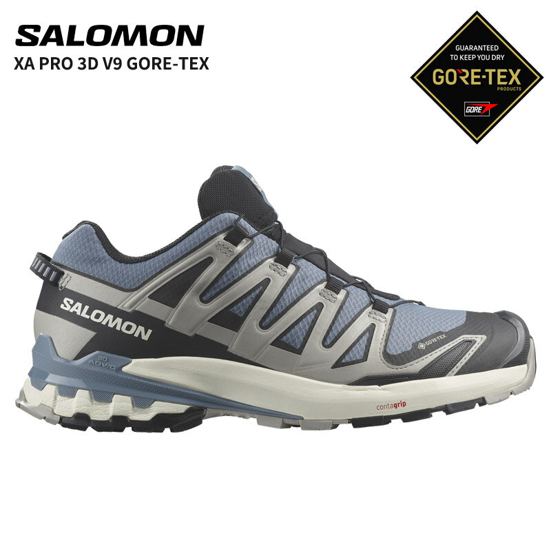 y|Cg5{ȏzT SALOMON XA PRO 3D V9 GORE-TEX Flint Stone / Black / Ghost Gray Y j gCjOV[Y Y Xj[J[ [BB]