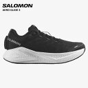 サロモン メンズ 超軽量 ランニングシューズ SALOMON エアロ グライド スリー AERO GLIDE 3 ブラック 黒 男性 厚底 シューズ 靴 L47...
