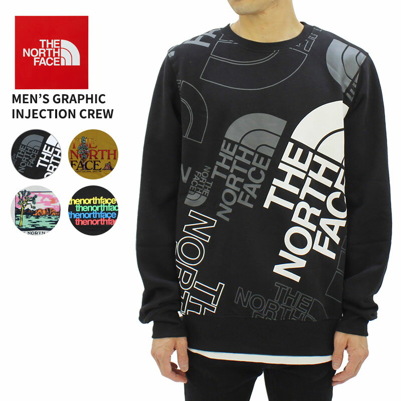 ザ・ノース・フェイス トレーナー メンズ 【ポイント5倍以上】ザ・ノース フェイス THE NORTH FACE Mens Graphic Injection Crew クルーネック スウェット トレーナー 男性 メンズ [AA]