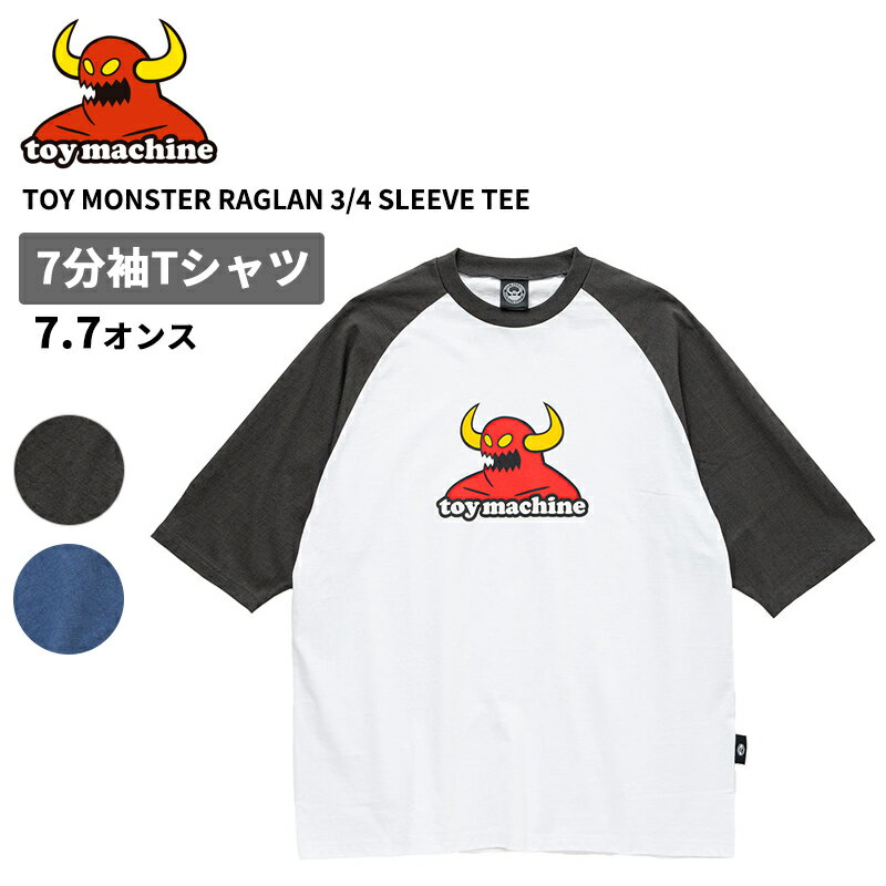 ȥޥ  ץ 饰7ʬµT TOY MASHINE 󥹥 饰 եåȥܡT 7ʬµ TOY MONSTER RAGLAN 3/4 SLEEVE TEE ȥåץ T ȥ꡼  tmpflt22