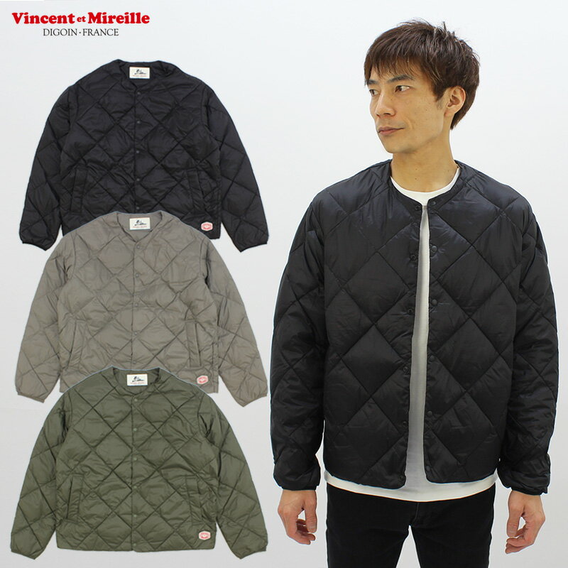 【ポイント5倍以上】ヴァンソン エ ミレイユ Vincent et Mireille Recycle Down & Nylon Inner Jacket リサイクル インナー ジャケット メンズ [AA]