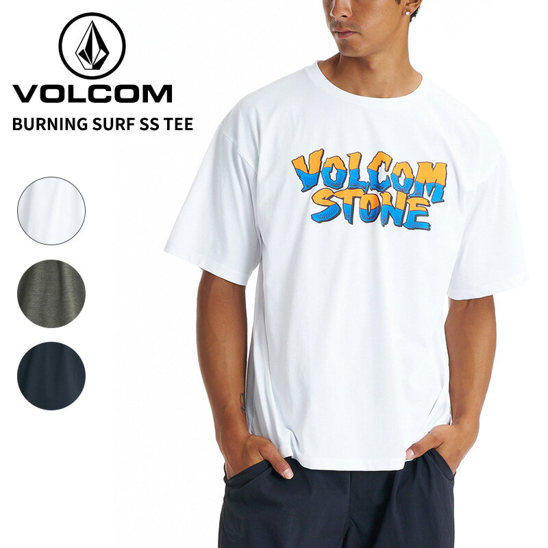 Rakuten - ボルコム メンズ 水陸両用 半袖Tシャツ VOLCOM サーフTシャツ BURNING SURF SS TEE 春夏モデル グラフィックTシャツトップス カットソー VLY261015