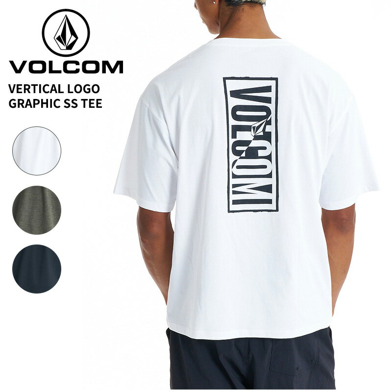 ボルコム メンズ 水陸両用 半袖Tシャツ VOLCOM サーフTシャツ VERTICAL LOGO GRAPHIC SS TEE 春夏モデル グラフィックTシャツトップス カットソー VLY261016