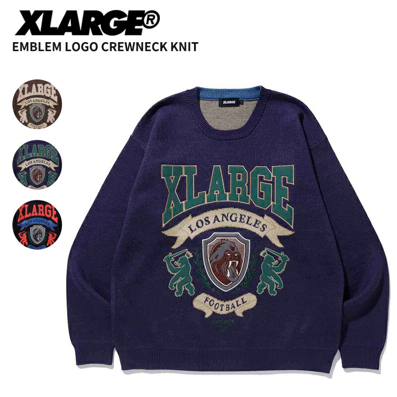 エクストララージ メンズ X-LARGE EMBLEM LOGO CREWNECK KNIT クルーネックセーター トップス メンズ 101223015002